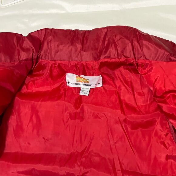 Universal Studios Back To The Future Red Puffer Jacket Marty Mcfly Men’s L - Picture 3 of 12